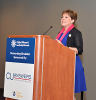 Karen Nussle discusses the gender gap in Congress and the need to prioritize this issue among credit unions. She also introduced husband, and event keynote speaker, Jim Nussle.